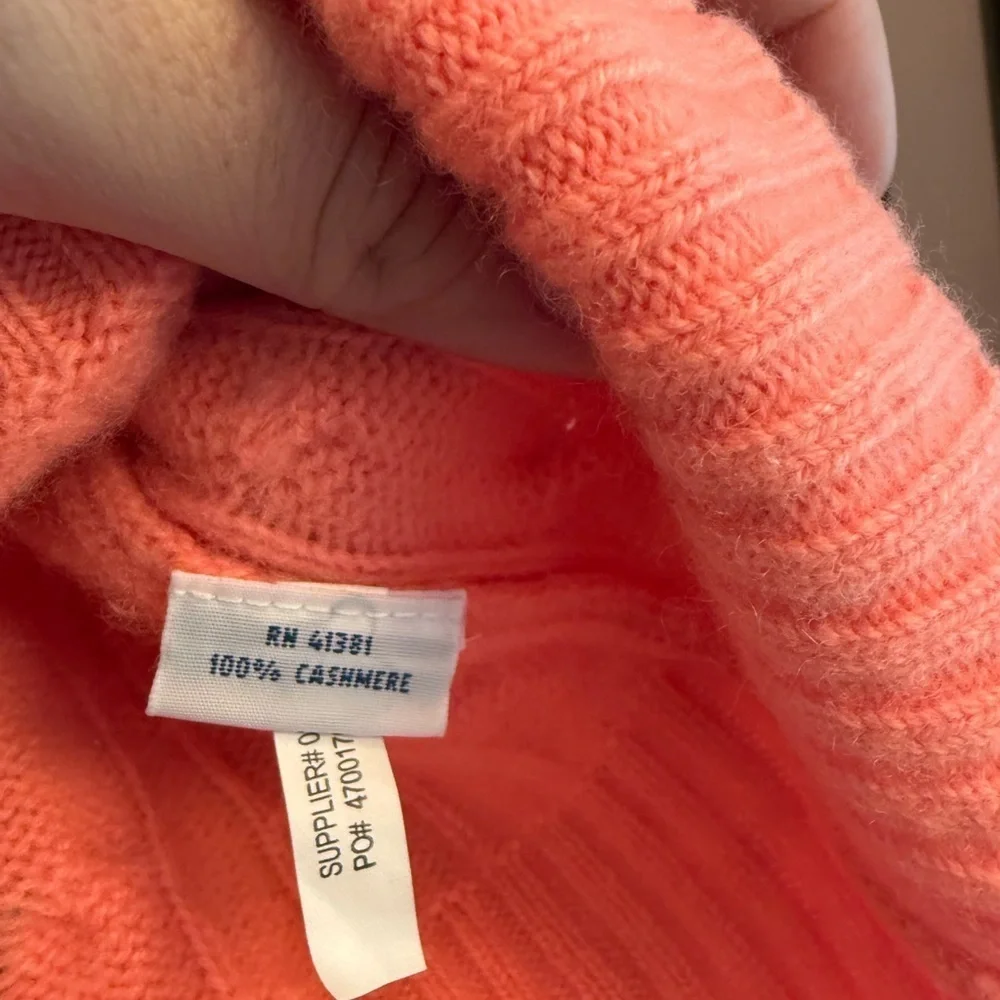Polo by Ralph Lauren Coral Cableknit Cashmere Knit